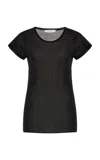 The Row Sheer Short-sleeve Top