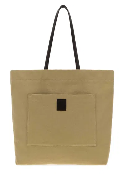The Row Khaki Canvas Tori Shopping Bag In Green