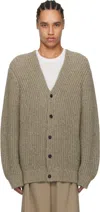 The Row Khaki Gert Cardigan In Mlg Military Green
