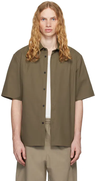 The Row Khaki Patrick Shirt In Khk Khaki