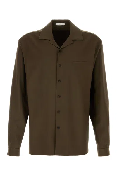 THE ROW THE ROW KHAKI WOOL KANTA SHIRT