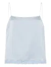The Row Kilari Lace-trimmed Silk Top