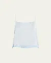 The Row Kilari Satin Lace Hem Top In Glacier
