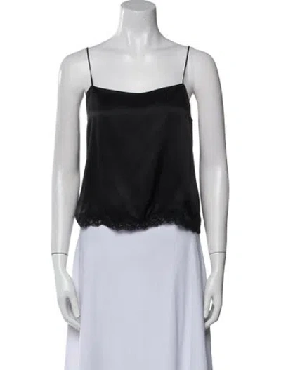Pre-owned The Row Kilari Silk Crop Top W/ Tags In Black