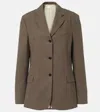 The Row Kimiko Silk And Wool Blazer In Brown