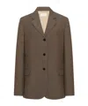 The Row Kimiko Wool And Silk Jacket In Brown