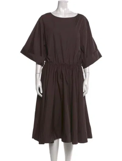 Pre-owned The Row Kion Midi Length Dress In Brown