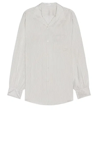 The Row Kiton Shirt In Grey Stripe