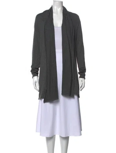 Pre-owned The Row Knightsbridge Cardigan Open Front Sweater In Grey