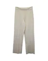 The Row Knit Straight Leg Pants In Cream Polyester In White
