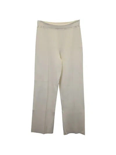 Pre-owned The Row Knit Straight-leg Trousers In Neutral