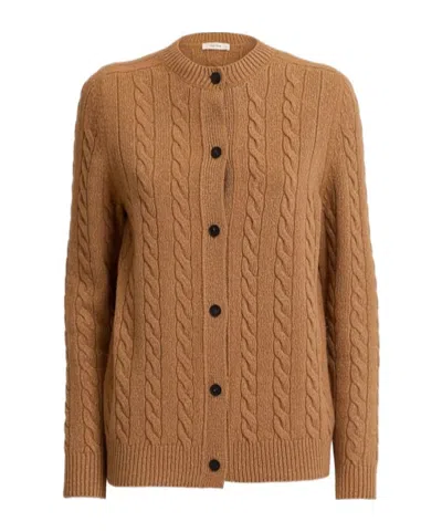 The Row Knit Wool Cardigan In Brown