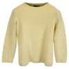 The Row Knitted 3/4 Sleeve Sweater In Yellow Cashmere In Yellow