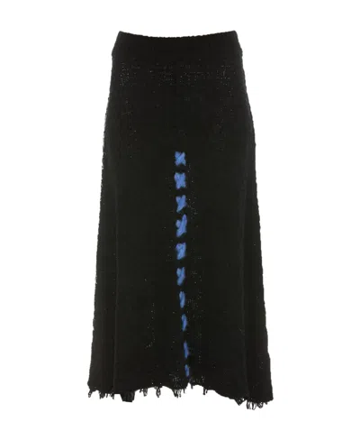 The Row Knitted Skirt In Black