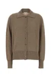 The Row Lillia Cashmere Cardigan Collared Design In Brown