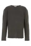 The Row Dark Grey Cotton Kalen Sweater In Grey