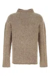 The Row Ryoko Cotton Sweater High Neck In Grey
