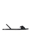 The Row Bow Flat Slingback Sandals In Black
