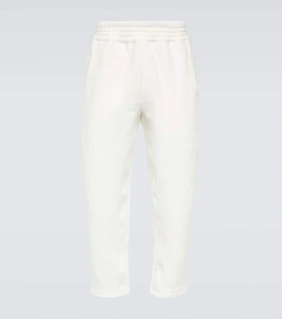 The Row Koa Cotton-blend Terry Sweatpants In White