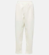 The Row Koa Cotton Blend Jersey Sweatpants In White