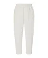 The Row Koa Jersey Tapered Trousers In White