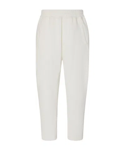 The Row Koa Jersey Tapered Trousers In White