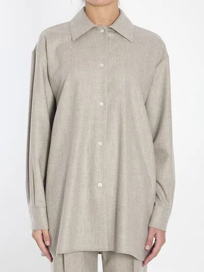 THE ROW THE ROW KOMAKO LONG GREY SHIRT