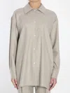 The Row Komako Brushed Wool And Cashmere-blend Shirt