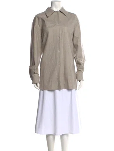 Pre-owned The Row Komako Top Wool Tunic In Neutral