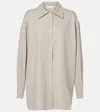 The Row Komako Brushed Wool And Cashmere-blend Shirt In Grau