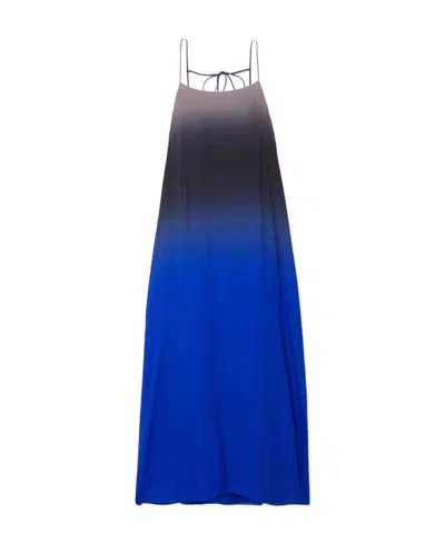 The Row Kula Gradient Bali Extra Long Dress In Blue