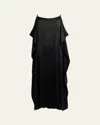 The Row Sleeveless Kylo Dress With Draped Midi Cut In Black