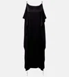The Row Sleeveless Kylo Dress With Draped Midi Cut In Black