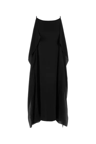 The Row Kylo Satin Dress In Black