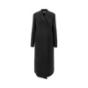 The Row Duras Double-breasted Wool Coat In Black