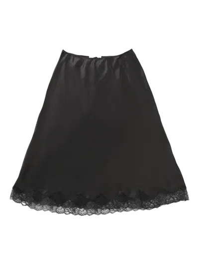 The Row Lace-trim Skirt In Black