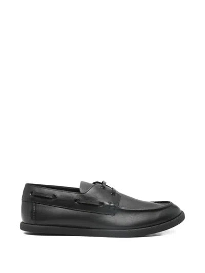 The Row Lace-up Boat Shoe In Black