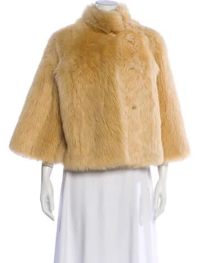 Pre-owned The Row Lamb Fur Fur Jacket In Neutral