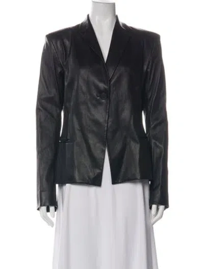 Pre-owned The Row Lamb Leather Blazer In Green