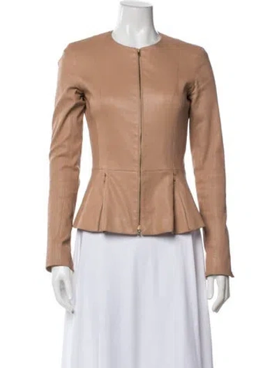 Pre-owned The Row Lamb Leather Jacket In Neutrals