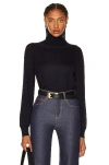 The Row Lambeth Cashmere Turtleneck Sweater In Dark Navy