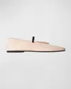 The Row Lambskin Band Ballerina Flats In Pink