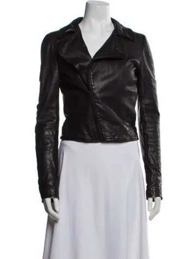 Pre-owned The Row Lambskin Biker Jacket In Black