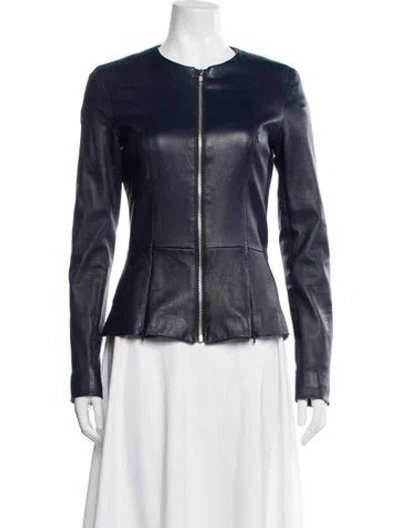 Pre-owned The Row Lambskin Biker Jacket In Black