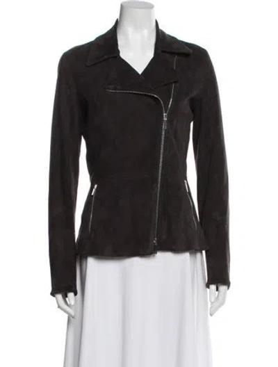 Pre-owned The Row Lambskin Biker Jacket In Brown