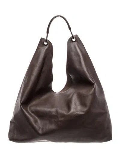 Pre-owned The Row Lambskin Bindle 3 In Brown