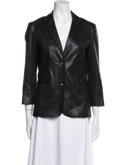Pre-owned The Row Lambskin Blazer In Black