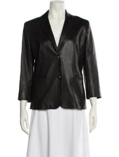 Pre-owned The Row Lambskin Blazer In Black