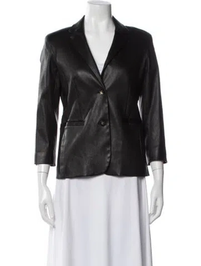 Pre-owned The Row Lambskin Blazer In Black