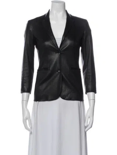 Pre-owned The Row Lambskin Blazer In Black